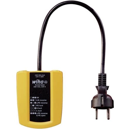 Wiha Stopcontacttester 230 V AC, CAT II - 45220