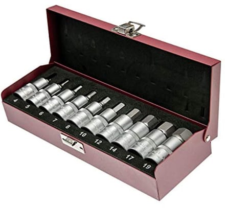 Dopsleutelset 10-delig - Binnenzeskant Doppen - Auto Onderhoud - Chroom-Vanadium Staal - 1/2 Inch - Mat