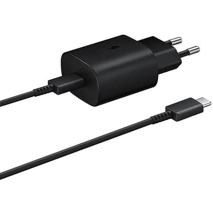 Chargeur mural Samsung 25W USB-C avec câble USB-C - Noir