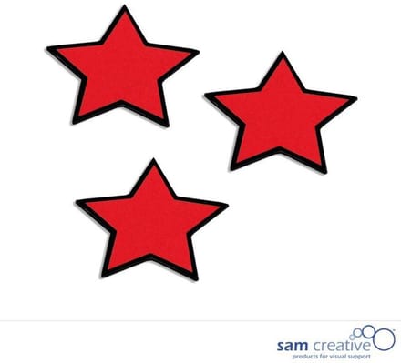 Sam Creative Whiteboard Magneten - Ster - 4x4 cm - Rood - 25 stuks