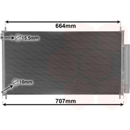Condensator, airconditioning VAN WEZEL 25015703