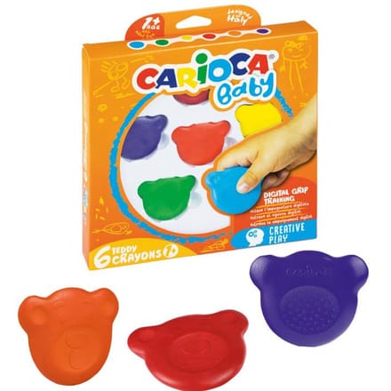 CARIOCA BABY TEDDY "digital grip training" Teddy emotions 6 kleurpads