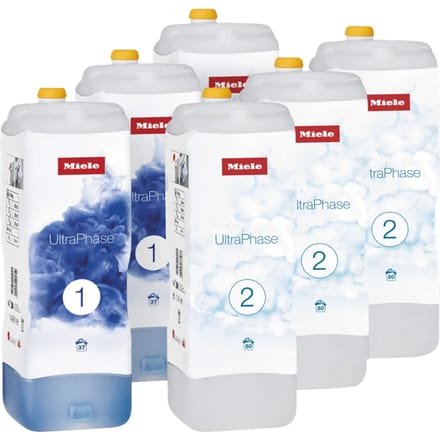 Miele UltraPhase 1 & 2 Set van 6 - Wasmiddel voor wasmachines met TwinDos