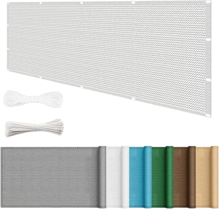Balkonomranding - Privacy scherm - Meer privacy - UV beschermend - 230 x 1050 cm - Wit