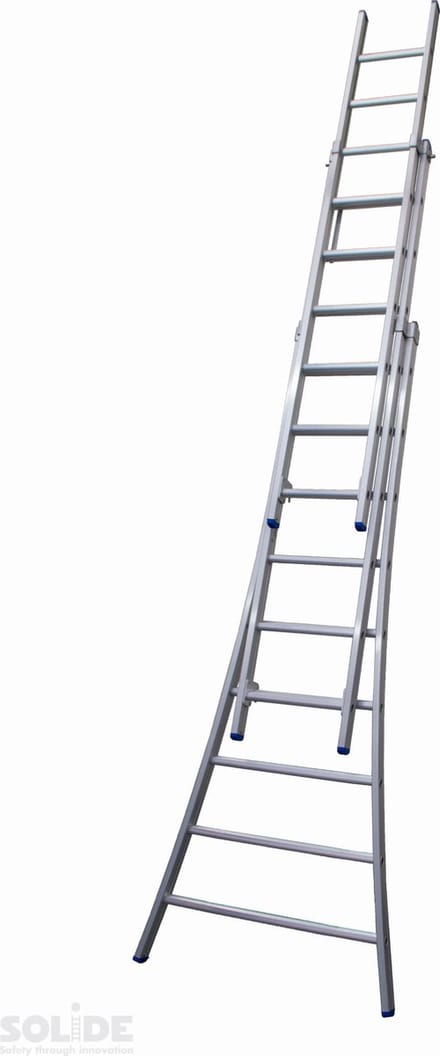 Solide 3-delige Uitgebogen Reformladder - 3x6 Sporten
