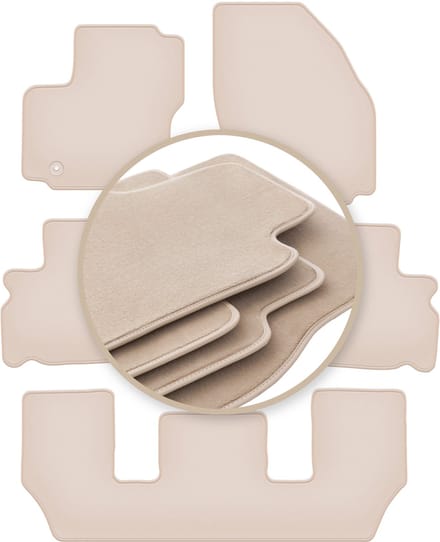 PREMIUM beige vloermatten voor: Ford Galaxy MK2 7-zitter 2006-2011