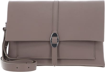COCCINELLE Leren Schoudertas Dorian Handbag Grained Leather Warm Taupe