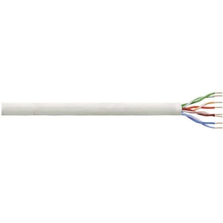 LogiLink CPV0035 Netwerkkabel CAT 6 U/UTP 4 x 2 x 0.205 mm² + 1 x 2 x 0.205 mm² Grijs 100 m