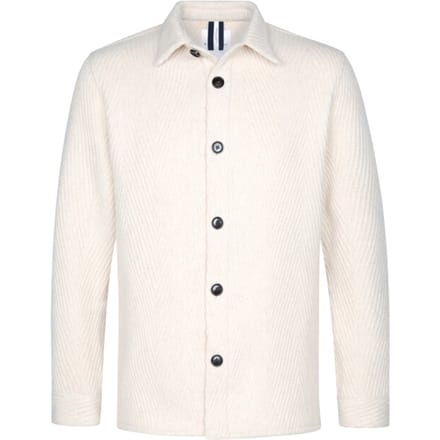 Overshirt Profuomo beige effen wol