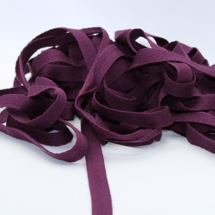 10 meter Plum Paars Visgraat Lint 15mm Katoen