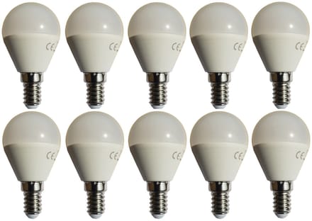 G45 kogellamp 10 stuks | E14 LED lamp 6W=50W | daglichtwit 6400K