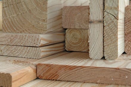 Larikshout 40 x 70 mm 150 cm - Gevinkeld constructiehout 4-zijdig glad