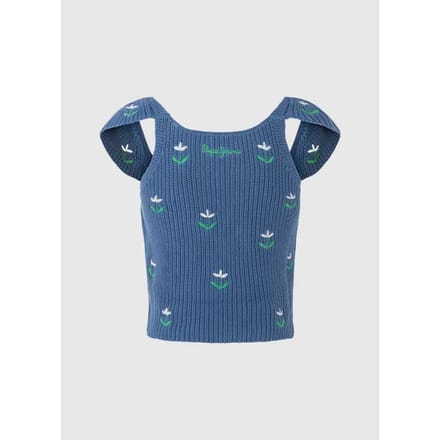 Pepe Jeans Greer Korte Mouw Top Blauw S Vrouw