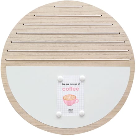 Deknudt Frames memobord - naturel hout - magnetisch - rond - 50cm
