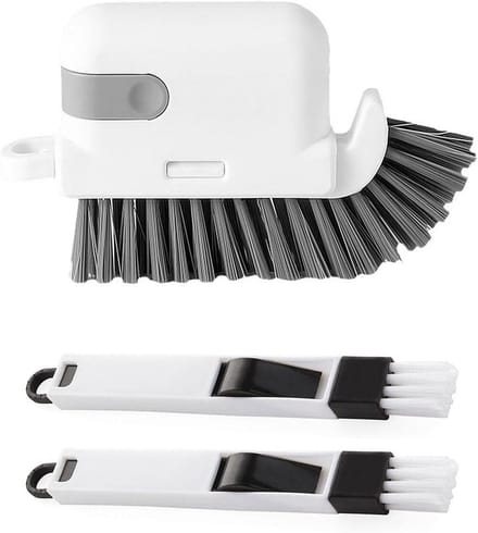 3-in-1 Schoonmaakborstel Set, 2 Stuks Voegenborstel, Multifunctionele Raamborstel en Groefborstel voor Efficiënt Schoonmaken