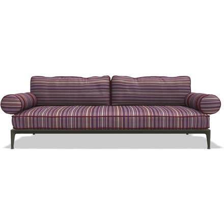 B&B Italia Ribes 3-zitsbank Armrollen - Salvia - Elisir 315 Stretta Mattone
