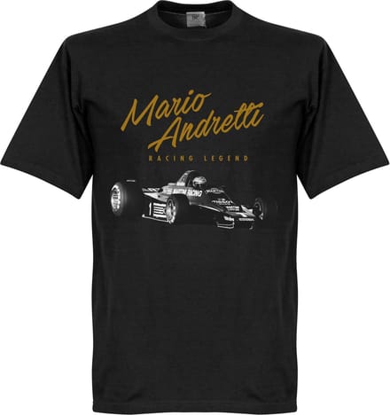 Mario Andretti T-Shirt - Zwart - L