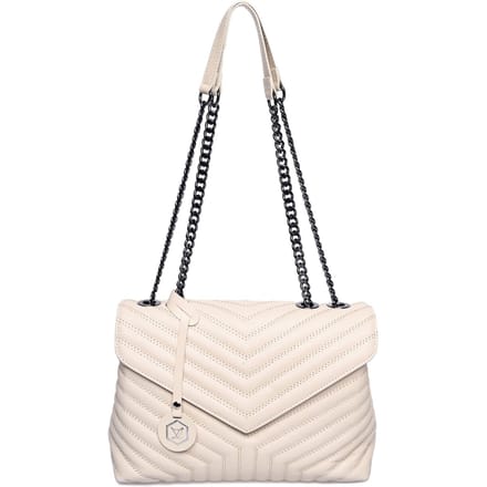 Luisa Vannini Beige Rundleer Tas