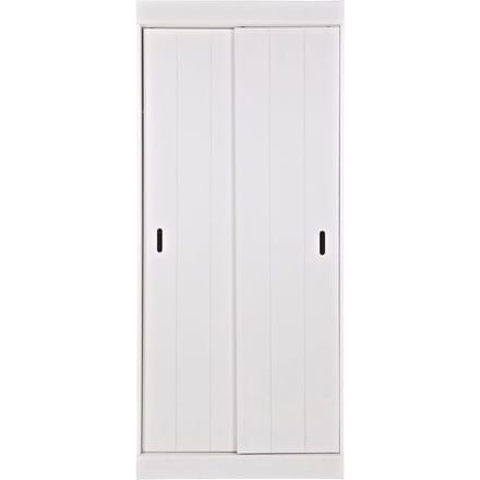 WOOOD Row Plankenkast Met Schuifdeuren - Grenen - Wit - 195x85x44