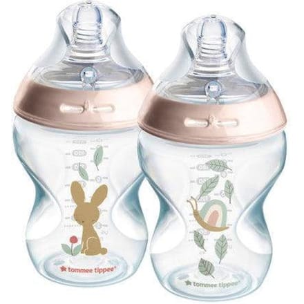Tommee Tippee Natural Start Baby Bottle 2 x 260 ml - Deco Pink 2 pcs + 260 ml