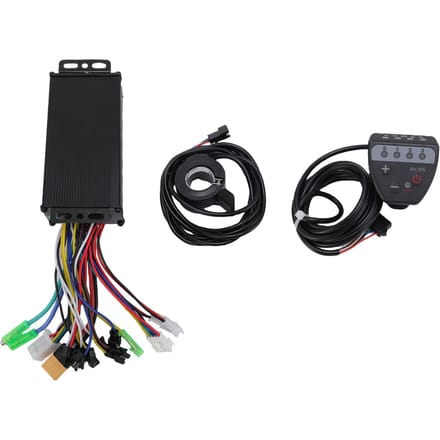 Elektrische Fiets Conversie Kit 3 Modi 22A Borstelloze Motor Controller 130X Duim Gashendel en LED black