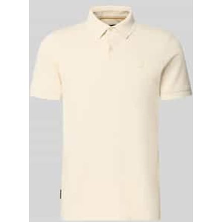 slim fit poloshirt met labeldetail