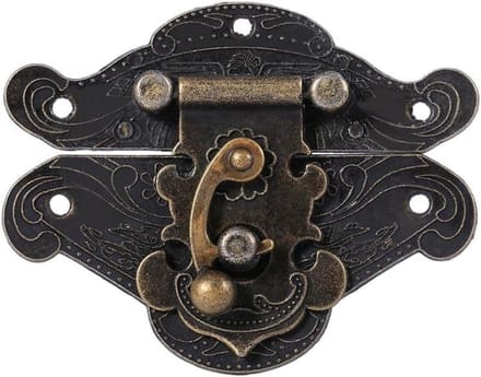 Latch Hasp gesp voor Sieraden Kast en Meubels - Lock Plaat van Hout - Pad Borst Lock - 3.2" x 2.5"