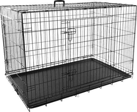 Hondenbench - draadkooi hond - Flamingo Keo Zwart - XXL - metalen hondenkooi - 120x76x82 cm