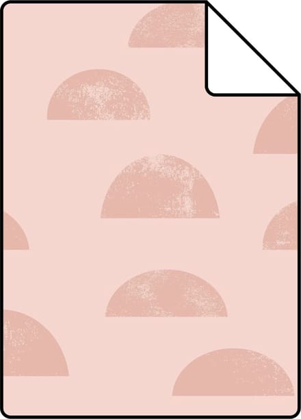 Proefstaal ESTAhome behang grafisch motief roze - 26.5 x 21 cm - 139736-S