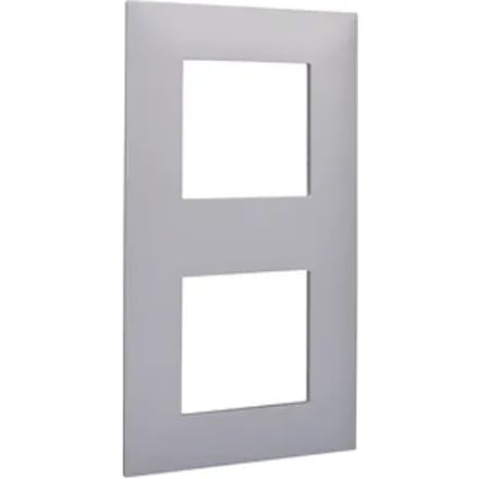 Legrand Vanela Next Dubbele Afdekplaat Horizontaal/verticaal Grijs 71mm