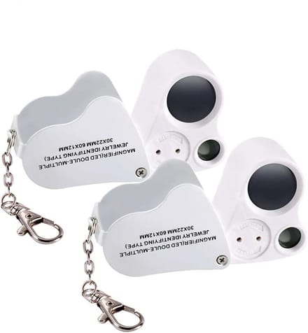 Vergrootglas Set - Dubbele Loep - Sieraden Inspectie - Inclusief LED Licht - 30x 60x Vergroting