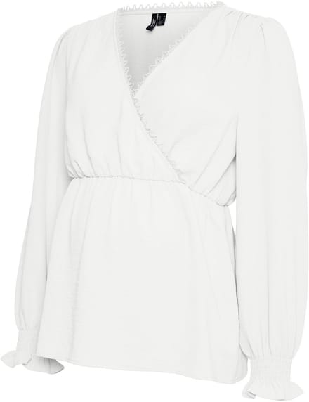 Vero Moda Maternity Blouse Regular fit V-Hals Manchetten met elastiek Top