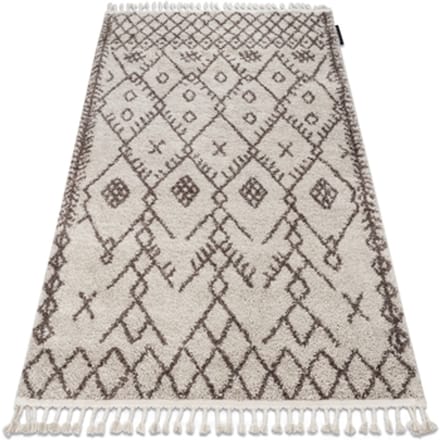 Kleden Rugsx Tapijt BERBER TANGER B5940 crème / bruinrand 80x150 cm