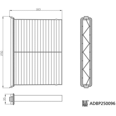 Cabinefilter BLUE PRINT ADBP250096