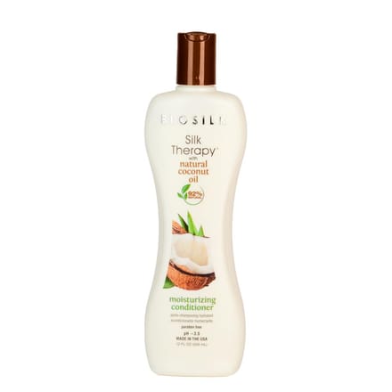 BioSilk Silk Therapy Coconut Oil - Hydraterende Conditioner - Droog & Pluizig Haar - 355 ml