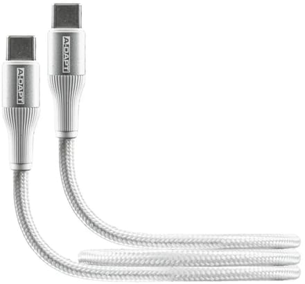A-DAPT® USB-C naar USB-C kabel 0,5 m - PRO-uitvoering - wit - data- en laadkabel
