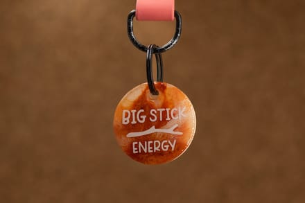 Crackerjack hondenpenning - Fun tag - Big stick energy - slijtvast - moddervast - uniek