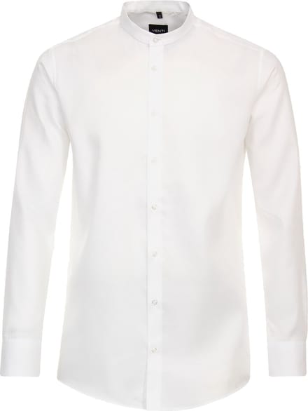 VENTI modern fit overhemd - Oxford - wit - Strijkvrij - Boordmaat: 46