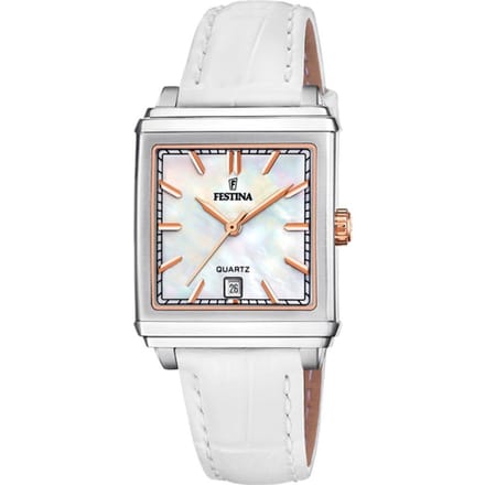Festina F20682/1 On The Square Dames Horloge Parelmoeren Wijzerplaat