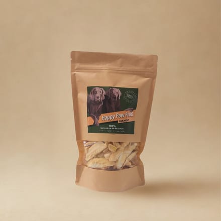 Happy Paw Fruit - Gevriesdroogde mango snack voor honden - zak 100 gram