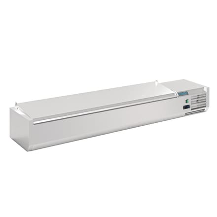 Polar G Serie opzetvoorbereidingskoelkast met deksel 8x 1/4GN