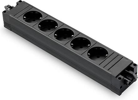 Bachmann Step - Stekkerdoos - 5x 230V - GST18-3 In- en uitgang - Zwart