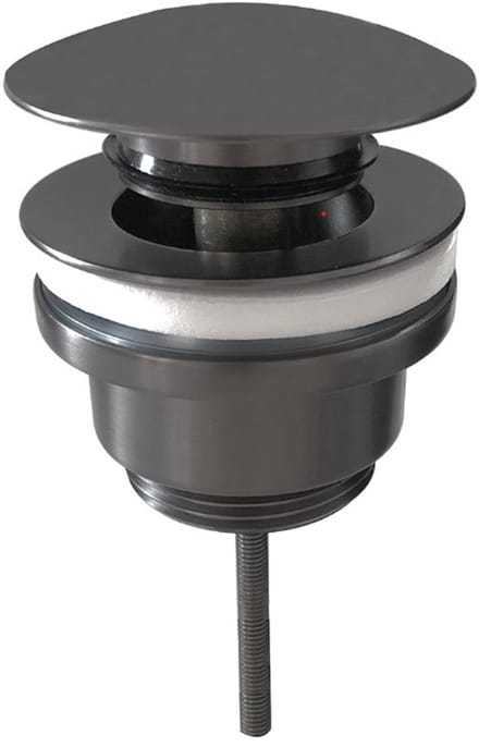 Sanifun Luxe Clickwaste Sprangler Gunmetal–Laag model, met PVD-coating