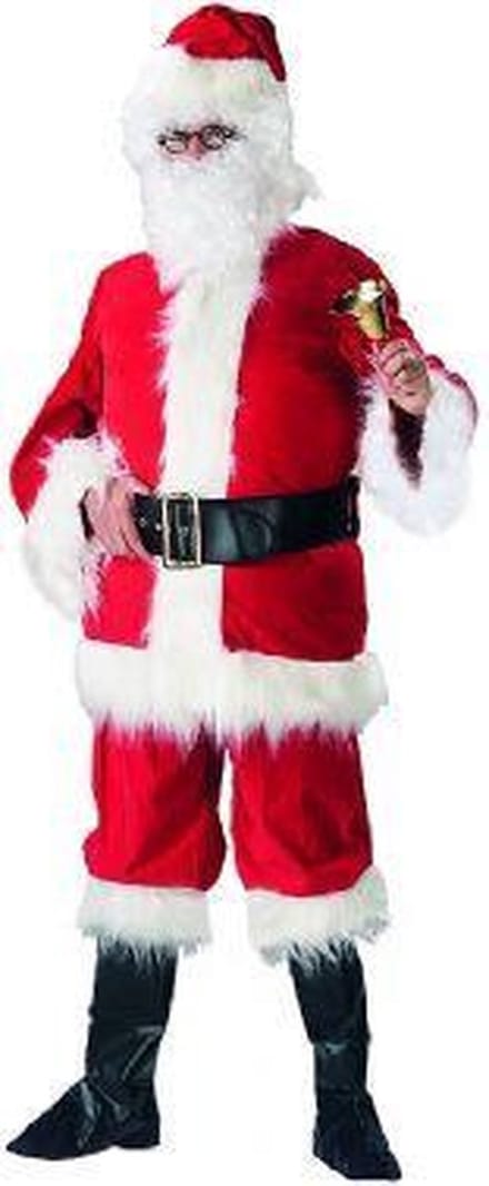 Luxe kerstman pak rood