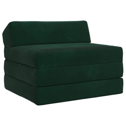 vidaXL - Vouwbare - Sofa - Bed - Donkergroen - 70 - x - 60 - x - 49 - cm - Fluweel