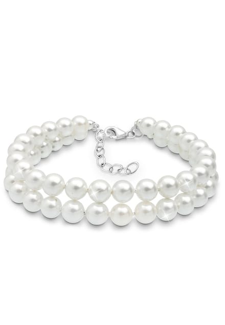 Elli - Armband - dames parels elegant met schelp parels in 925 sterling zilver - Dames