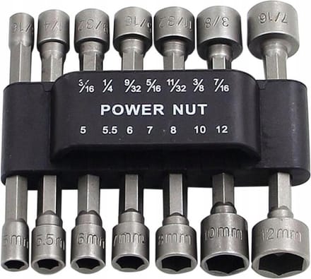 14 Delige Boormachine Dop - Bit set inch - mm