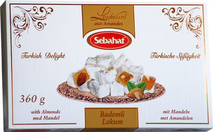 Sebahat turkish Delight met Amandelen 360 gram