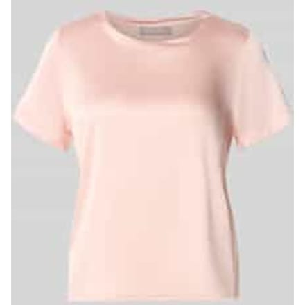 Blouseshirt van satijn met ronde hals