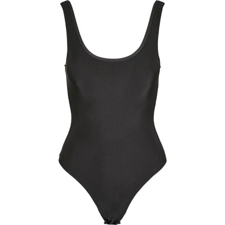 Urban Classics - Shiny Rib Bodysuit - M - Zwart